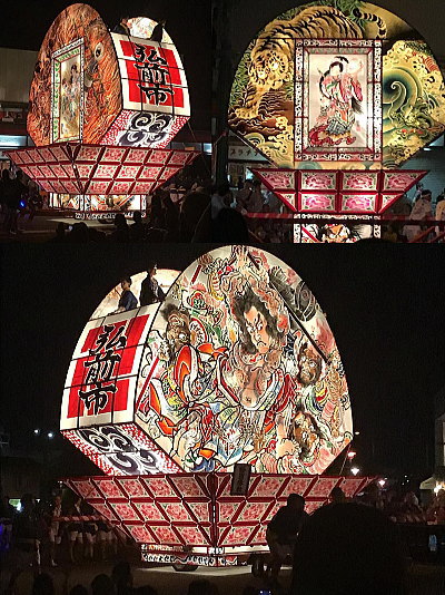 弘前ではねぷた祭りが始まってます